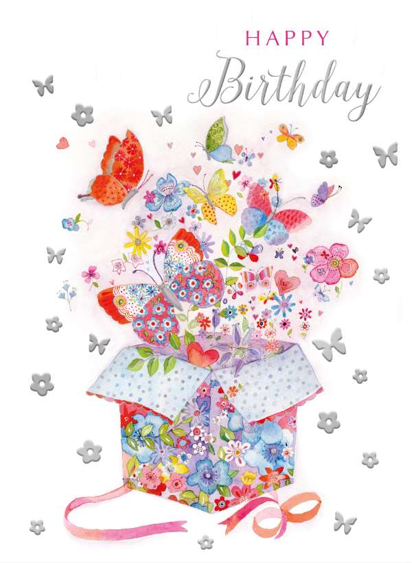 Noel Tatt Butterfly Present Birthday Card*