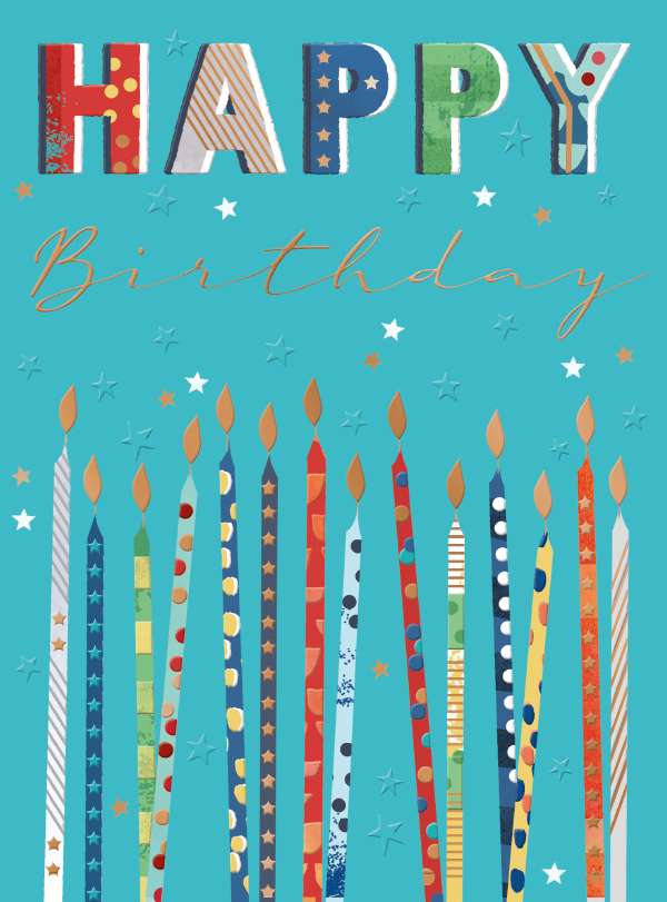 Noel Tatt Candles Birthday Card*