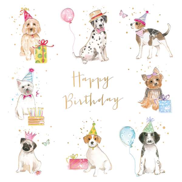 Noel Tatt Dog Party Birthday Card*