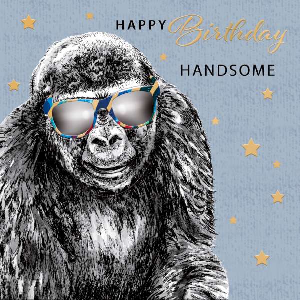 Noel Tatt Gorilla Birthday Card*