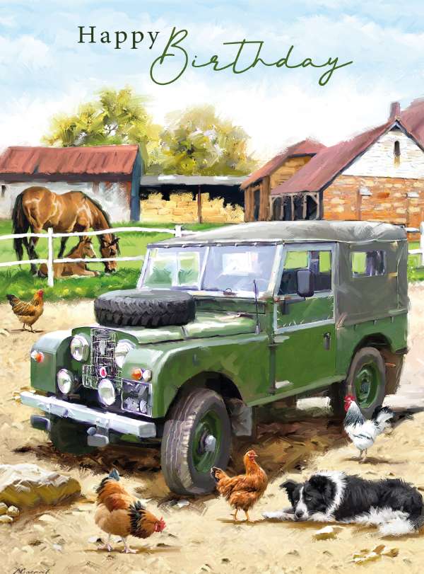 Noel Tatt Classic Land Rover Birthday Card*