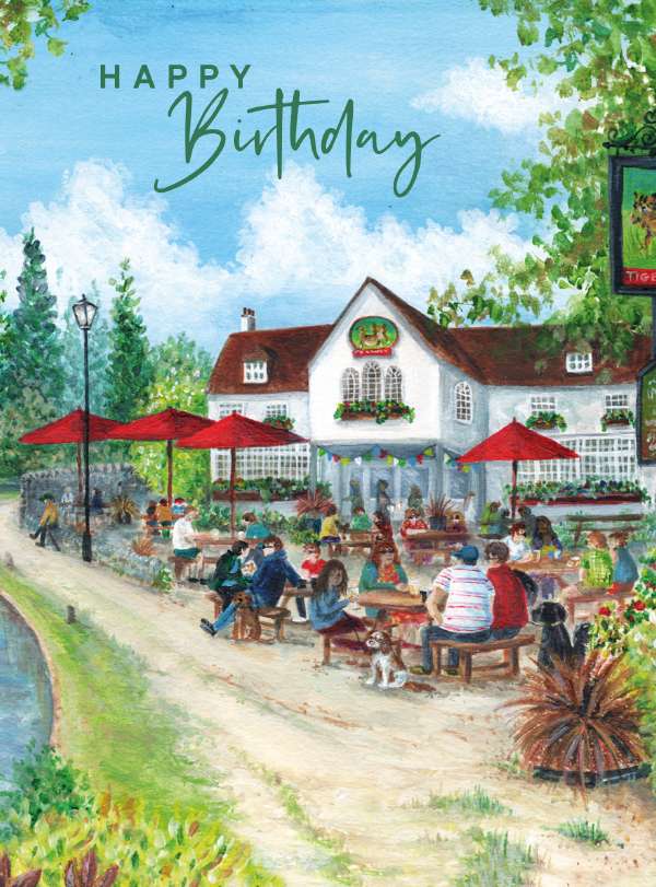 Noel Tatt Country Pub Birthday Card