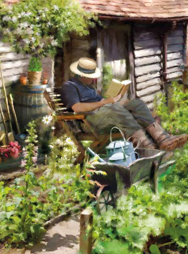 Noel Tatt Relaxing Gardening Birthday Card