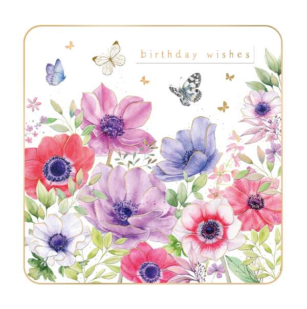 Noel Tatt Anemones Birthday Card*