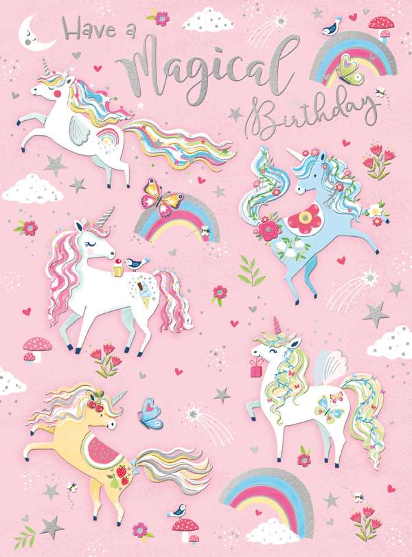 Noel Tatt Unicorn Birthday Card*