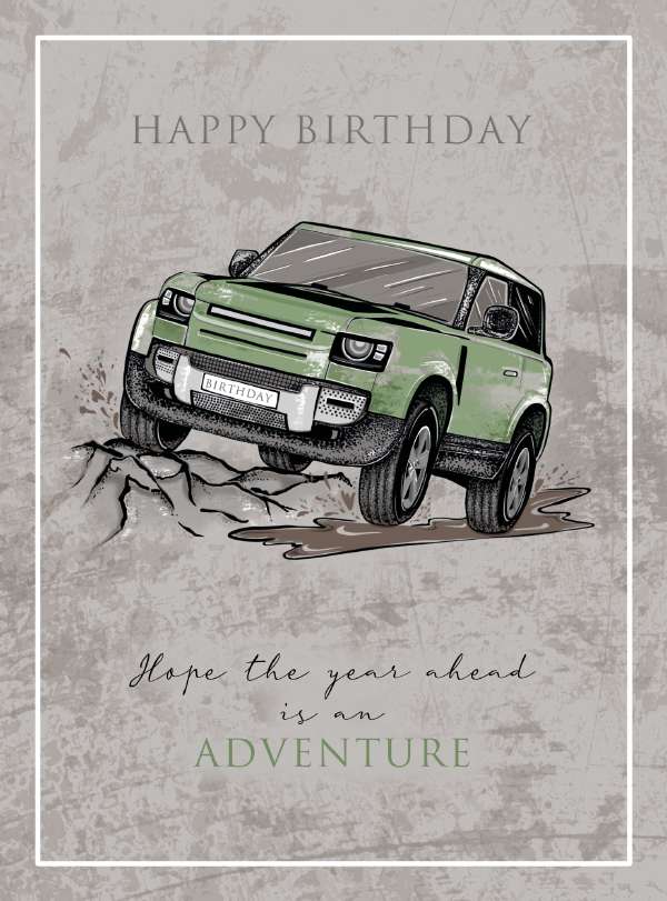 Noel Tatt Land Rover Birthday Card*