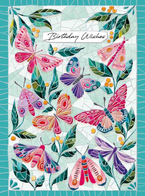 Noel Tatt Butterfly Birthday Card*