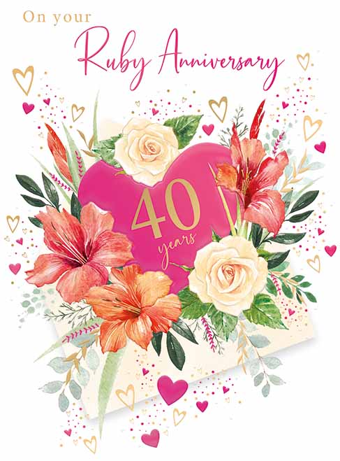 Noel Tatt Your Ruby Anniversary Card*