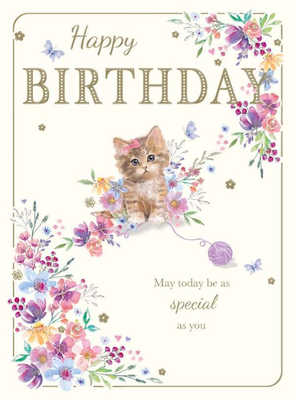 Noel Tatt Cat Birthday Card*