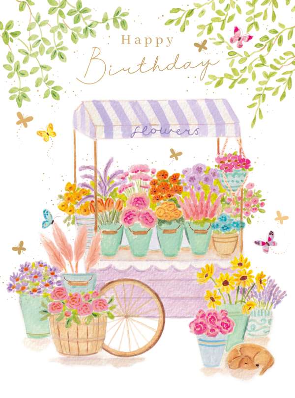 Noel Tatt Flower Stall Birthday Card*