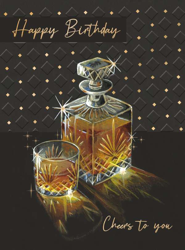 Noel Tatt Whisky Birthday Card*