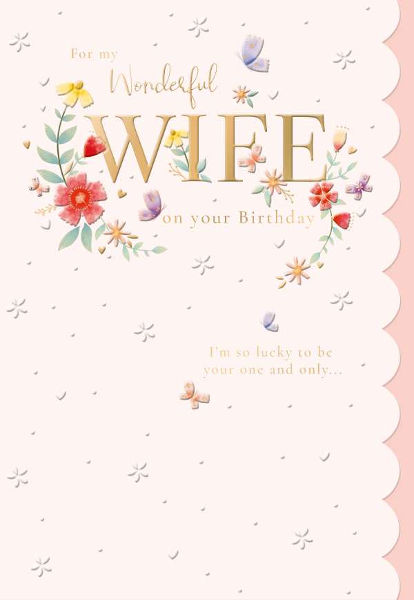 Noel Tatt Wife Birthday Card*