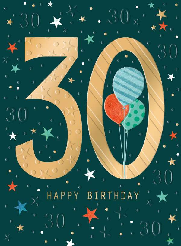 Noel Tatt 30th Birthday Card*