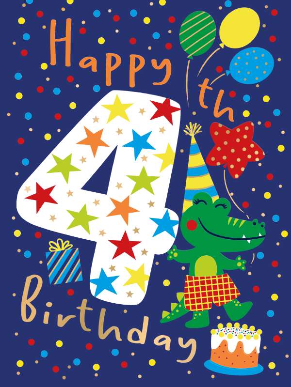 Noel Tatt 4th Birthday Card*