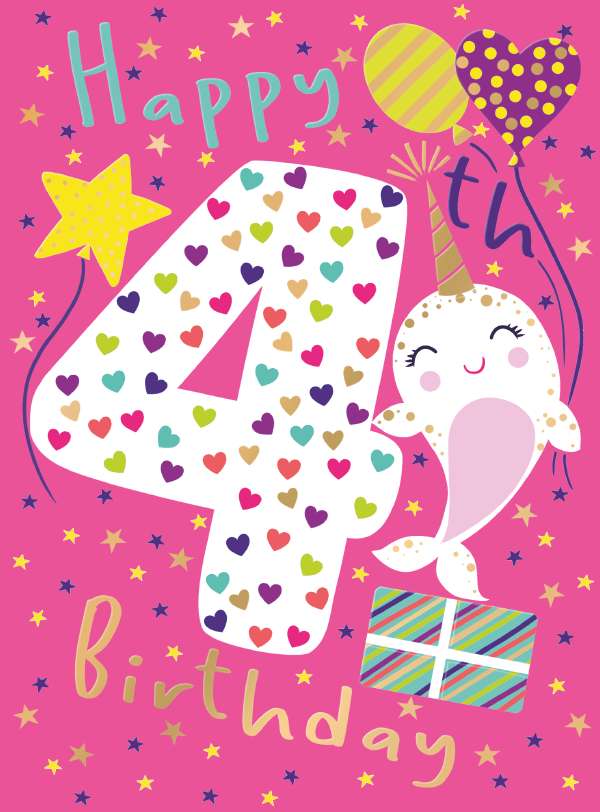 Noel Tatt 4th Birthday Card*