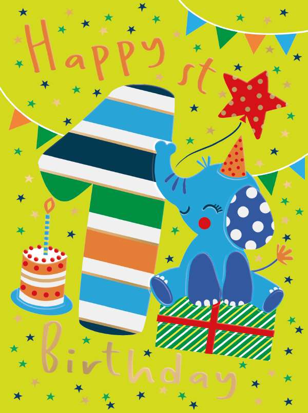 Noel Tatt 1st Birthday Card*