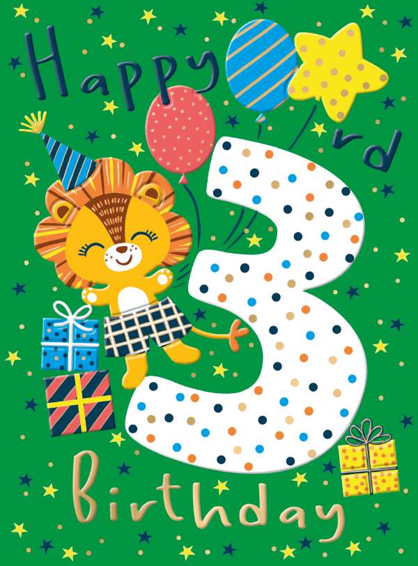 Noel Tatt 3rd Birthday Card*