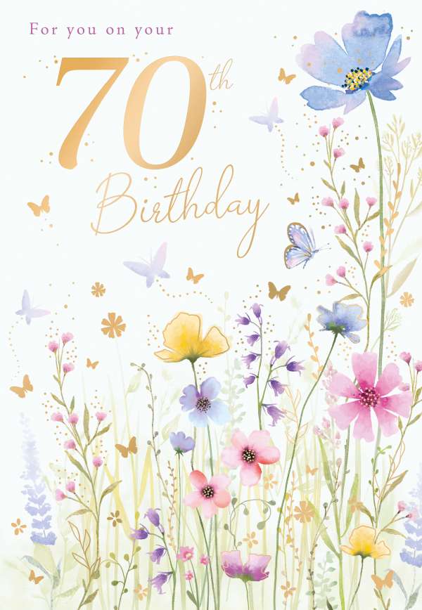 Noel Tatt Female 70th Birthday Card
