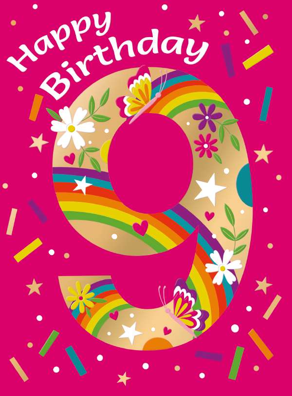 Noel Tatt 9th Birthday Card*