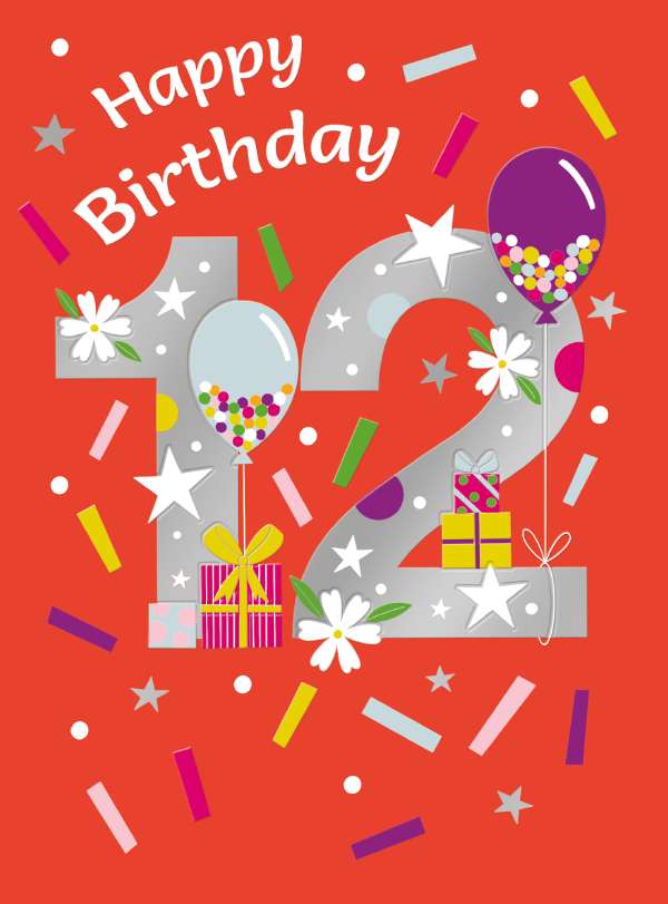 Noel Tatt 12th Birthday Card*