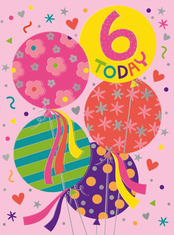 Noel Tatt 6th Birthday Card*