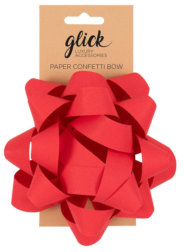 Glick Confetti Paper Bow Red*
