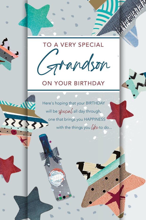 Words n Wishes Grandson Birthday Card*