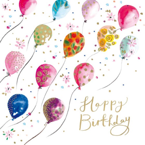 Woodmansterne Party Balloons Birthday Card*