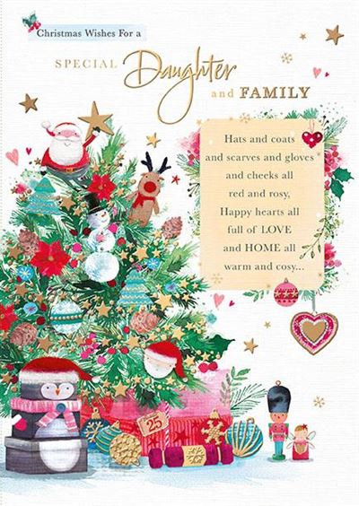 Words N Wishes Daughter & Family Christmas Card