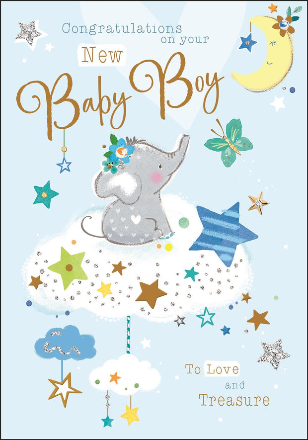 Jonny Javelin Baby Boy Card