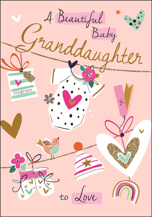 Jonny Javelin Birth of your Baby Granddaughter Card