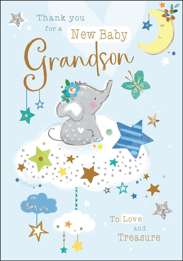 Jonny Javelin Thank You For a Grandson Card