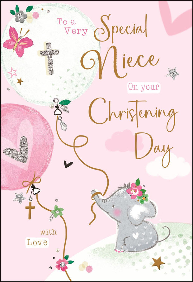 Jonny Javelin Niece Christening Day Card