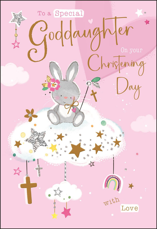 Jonny Javelin Goddaughter Christening Day Card