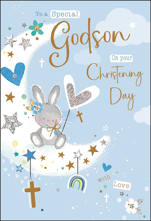 Jonny Javelin Godson Christening Day Card