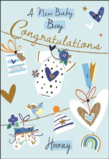 Jonny Javelin Baby Boy Card *