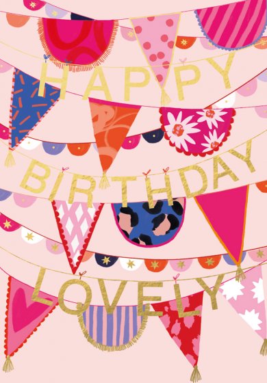 Abacus Happy Birthday Bunting Birthday Card*