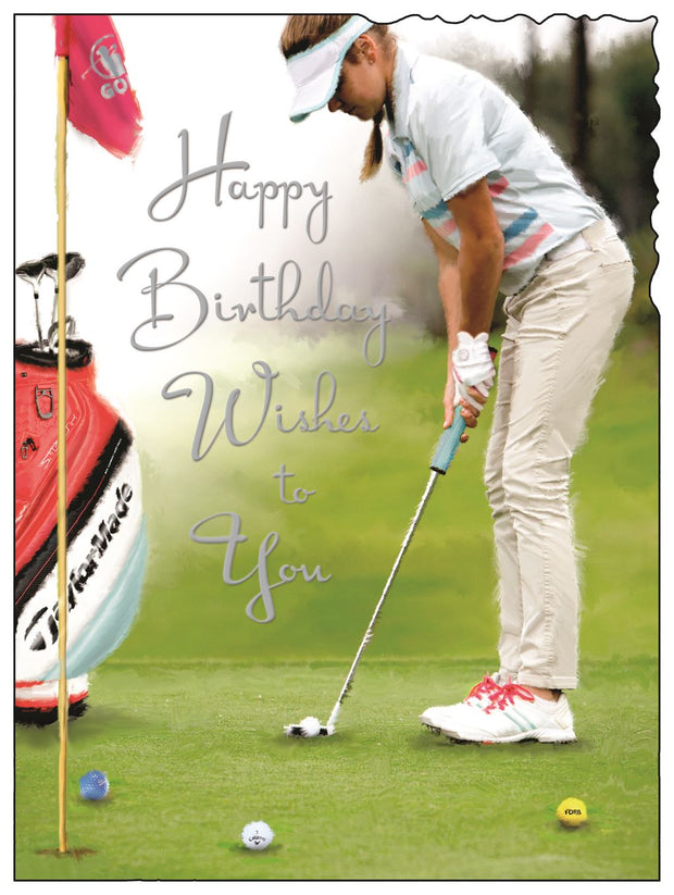 Jonny Javelin Ladies Golf Birthday Card*