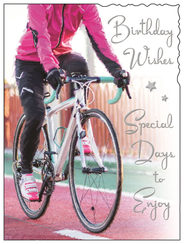 Jonny Javelin Ladies Cycling Birthday Card*