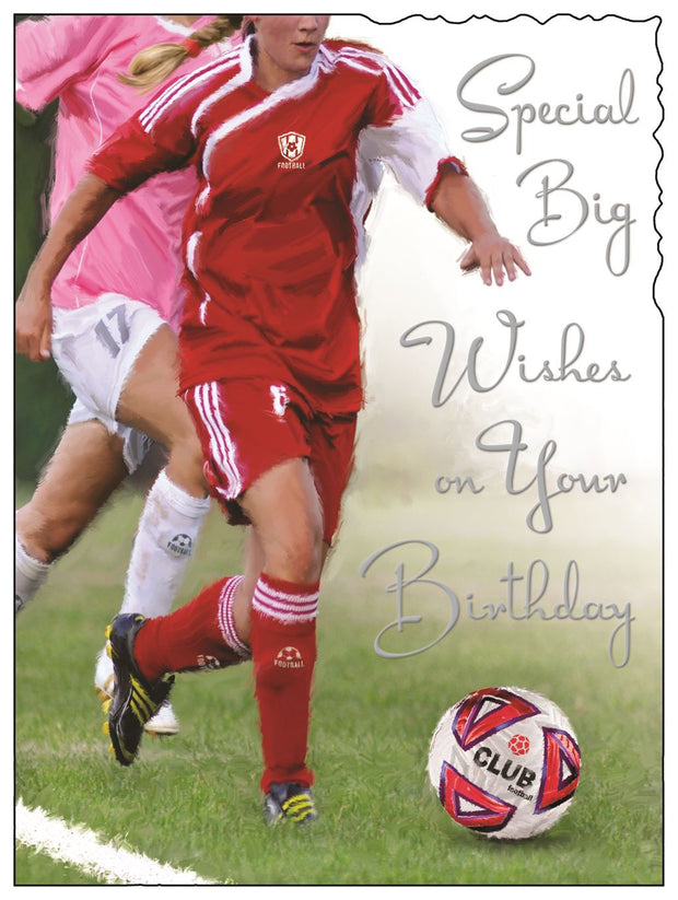 Jonny Javelin Ladies Football Birthday Card*