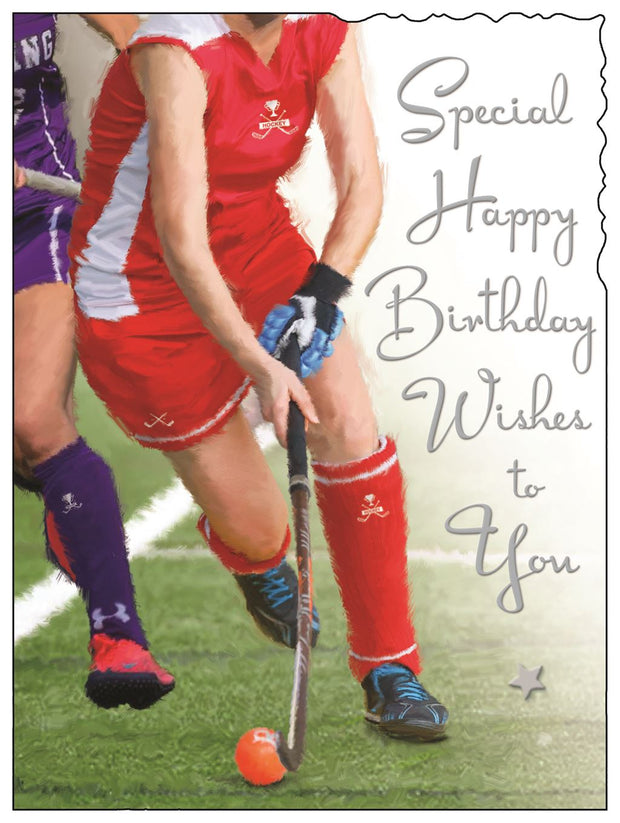 Jonny Javelin Ladies Hockey Birthday Card*