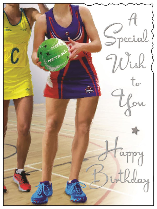 Jonny Javelin Ladies Netball Birthday Card*