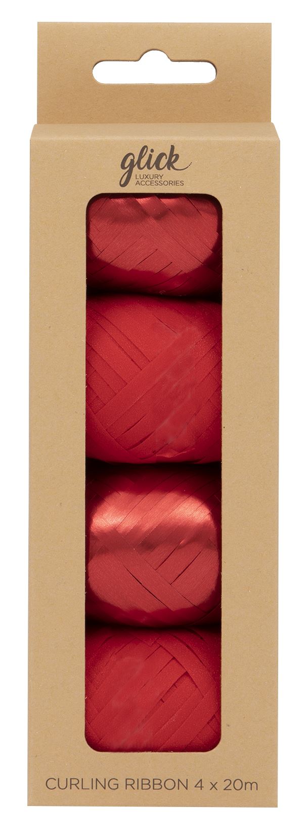 Glick Red Multipack of 4 Curling Ribbons*