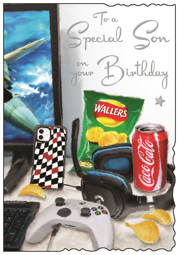 Jonny Javelin Son Gaming Birthday Card*