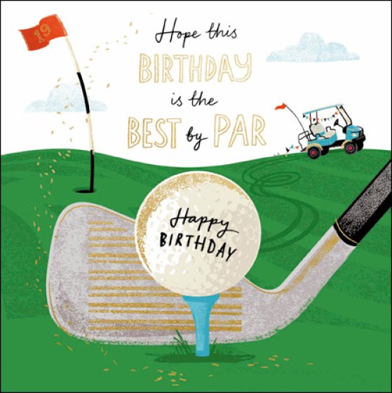 Woodmansterne Best by par Golf Birthday Card*