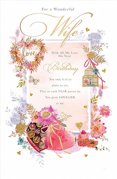 Words N Wishes Wife Birthday Card*