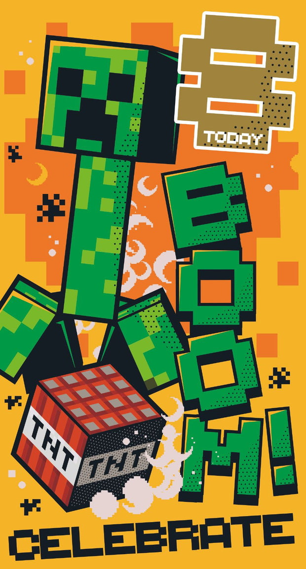 Minecraft 8th Birthday Card*