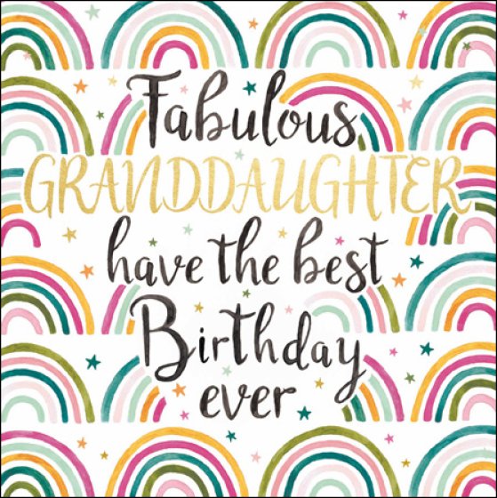 Woodmansterne Granddaughter Rainbow Birthday Card*