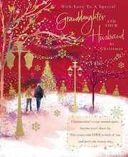 Words & Wishes Granddaughter & Husband Christmas Card