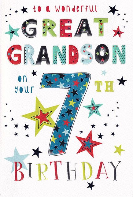 ICG Great Grandson 7th Birthday Card